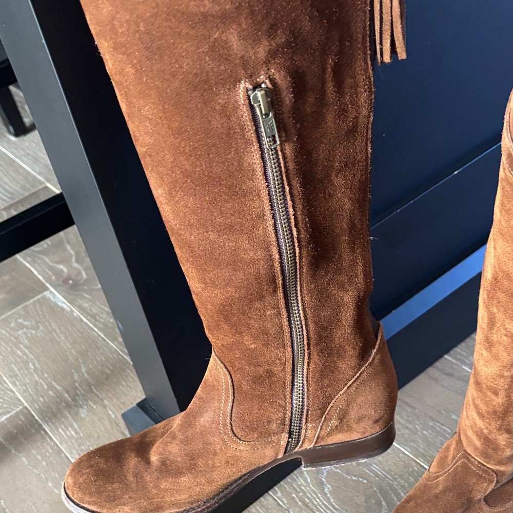Frye Brown Suede Ankle Boots - Picture 8 of 15